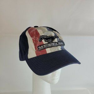 Ford Mustang Hat Red White Blue Snapback Adjustable Cap H008